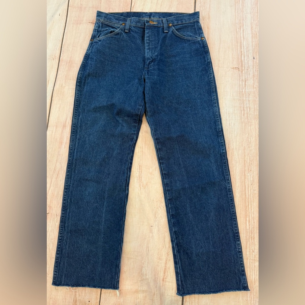 Vintage Wrangler Size 30 Cowboy Cut Jeans 13MWZ Made in USA Western Denim Rodeo